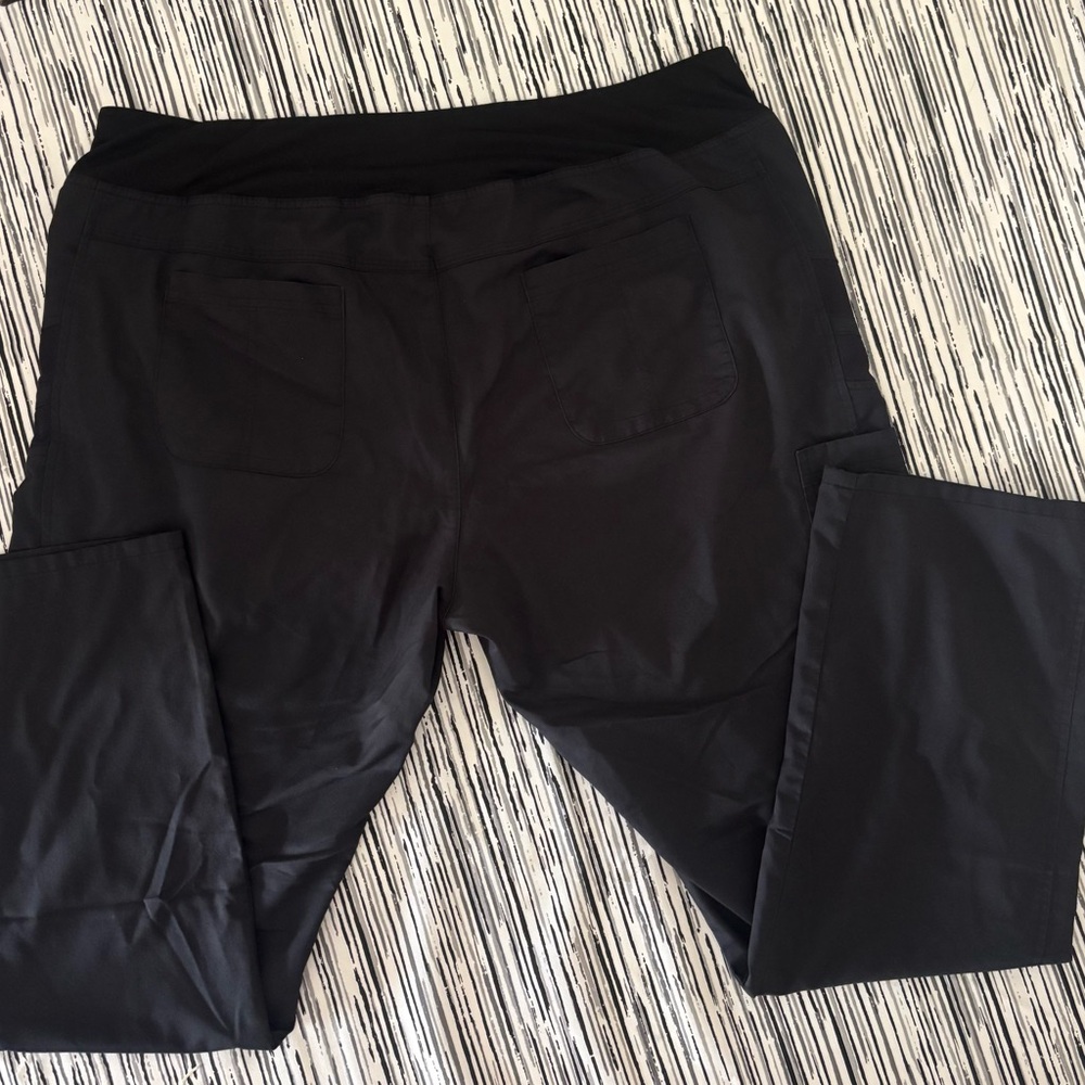 AUW Unisex Black Stretch Scrub Pants